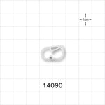 Pinch Clamp, Natural - Fits 0.079 inch - 0.118 inch OD Tubing (2 mm - 3 mm) - 14090