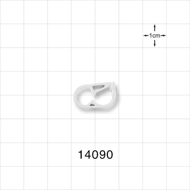 Pinch Clamp, Natural - Fits 0.079 inch - 0.118 inch OD Tubing (2 mm - 3 mm) - 14090