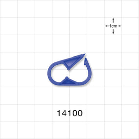 Pinch Clamp, Blue - Fits 1/4 inch OD Tubing (0.25 inch, 6.35 mm) - 14100