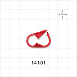 Pinch Clamp, Red - Fits 1/4 inch OD Tubing (0.25 inch, 6.4 mm) - 14101