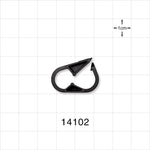 Pinch Clamp, Black - Fits 1/4 inch OD Tubing (0.25 inch, 6.35 mm) - 14102