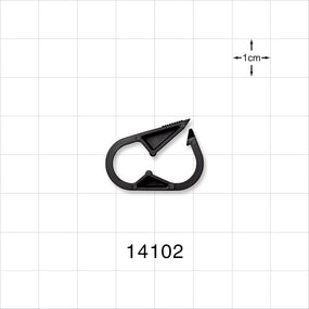 Pinch Clamp, Black - Fits 1/4 inch OD Tubing (0.25 inch, 6.35 mm) - 14102