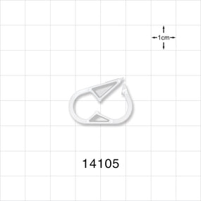 Pinch Clamp, White - Fits 1/4 inch OD Tubing (0.25 inch, 6.35 mm) - 14105