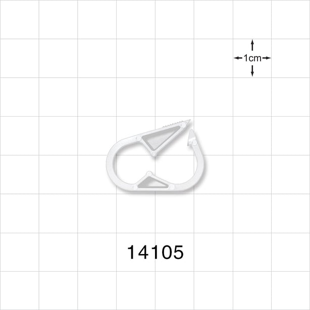Pinch Clamp, White - Fits 1/4 inch OD Tubing (0.25 inch, 6.35 mm) - 14105