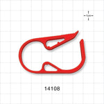 Pinch Clamp, Ratchet-Style, Red - Fits 0.7 inch OD Tubing (17.8 mm) - 14108
