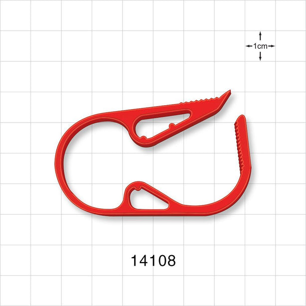 Pinch Clamp, Ratchet-Style, Red - Fits 0.7 inch OD Tubing (17.8 mm) - 14108