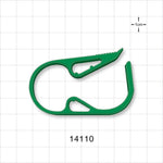 Pinch Clamp, Ratchet-Style, Green - Fits 0.7 inch OD Tubing (17.8 mm) - 14110
