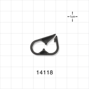 Pinch Clamp, Black - Fits 0.094 inch - 0.161 inch OD Tubing (2.38 mm - 4.1 mm) - 14118