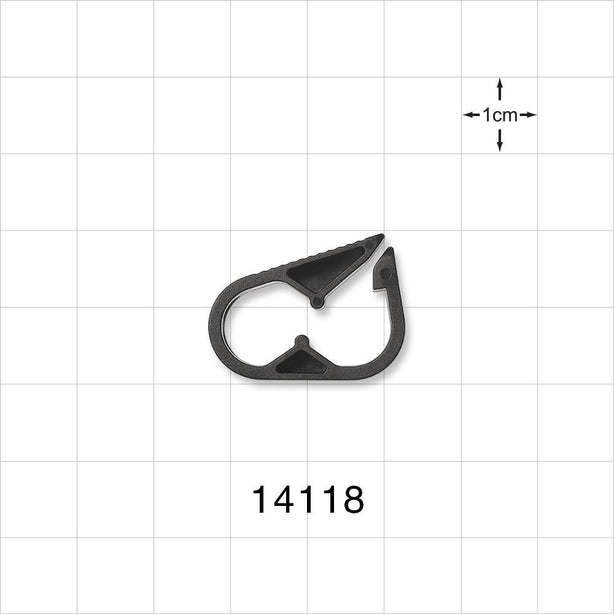 Pinch Clamp, Black - Fits 0.094 inch - 0.161 inch OD Tubing (2.38 mm - 4.1 mm) - 14118