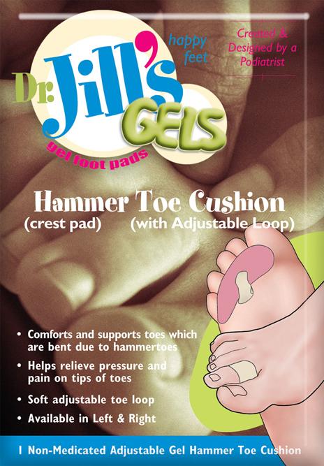 Dr. Jill's Foot P-6 ADJCREST-LEFT (3PK) Premier Gel Adjustable Crest Pad, Left - MDL-14200916 - 3 Each