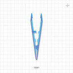 Single-Use Tweezer Forceps, Flat Pointed Tips, Blue - 5 inch (127 mm) - 15001