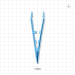Single-Use Tweezer Forceps, Flat Pointed Tips, Light Blue - 5 inch (127 mm) - 15002