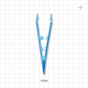 Single-Use Tweezer Forceps, Flat Pointed Tips, Light Blue - 5 inch (127 mm) - 15002