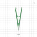 Single-Use Tweezer Forceps, Flat Pointed Tips, Green - 5 inch (127 mm) - 15003
