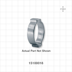 Oetiker 2-Ear Clamp, Non-Washed, 100/Bag - 1.035 inch Closed - 1.22 inch Open Range (26 mm - 31 mm) - 15100016