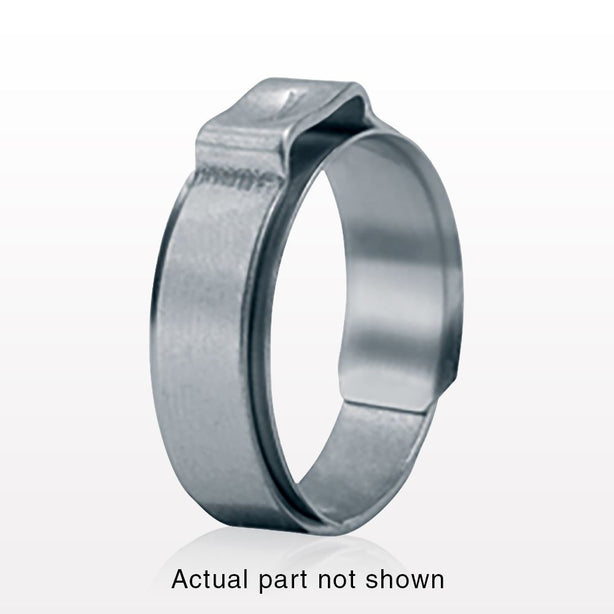 Oetiker 1-Ear Clamp with Insert, Non-Washed, 100/Bag - 0.437 inch Closed - 0.515 inch Open Range (11.1 mm - 13.1 mm) - 15400032