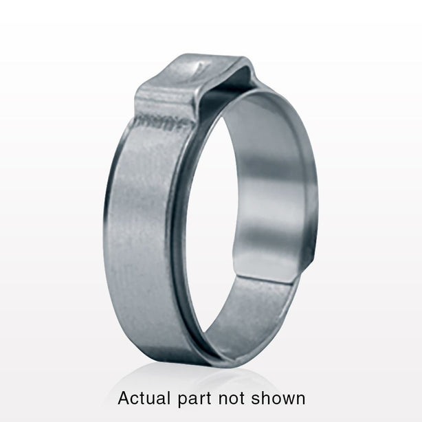 Oetiker 1-Ear Clamp with Insert, Degreased, 100/Bag - 0.276 inch Closed - 0.315 inch Open Range (7 mm - 8.2 mm) - 15400101