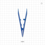 Single-Use Tweezer Forceps, Flat Square Tips, Dark Blue - 5 inch (127 mm) - 15501
