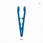 Single-Use Tweezer Forceps, Flat Round Tips, Dark Blue - 5 inch (127 mm) - 16005