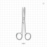 Single-Use Straight Scissors, Sharp/Blunt, Mirror Finish - 5.5 inch (140 mm) - 16021