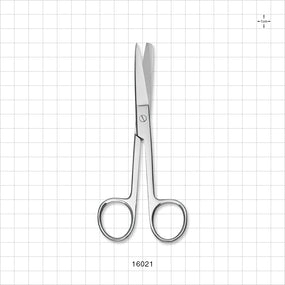 Single-Use Straight Scissors, Sharp/Blunt, Mirror Finish - 5.5 inch (140 mm) - 16021