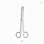 Single-Use Curved Mayo Scissors, Satin Finish - 6.75 inch (172 mm) - 16045