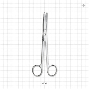 Single-Use Curved Mayo Scissors, Satin Finish - 6.75 inch (172 mm) - 16045