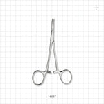 Single-Use Halstead Mosquito Forceps, Curved, Mirror Finish - 5 inch (127 mm) - 16057