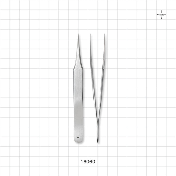 Single-Use Tweezer Forceps, Jewelers #4, Satin Finish - 5 inch (127 mm) - 16060
