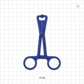 Single-Use Locking Forceps, Dark Blue - 5 inch (127 mm) - 16106