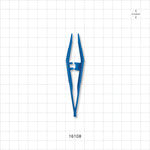 Single-Use Tweezer Forceps, Dark Blue - 3.5 inch (90 mm) - 16108