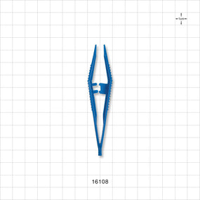 Single-Use Tweezer Forceps, Dark Blue - 3.5 inch (90 mm) - 16108