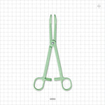 Single-Use Locking Forceps, Round Tips, Green - 7.5 inch (191 mm) - 16550