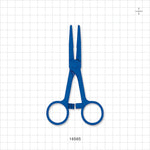 Single-Use Locking Kocher Forceps, Blue - 5.25 inch (133 mm) - 16565