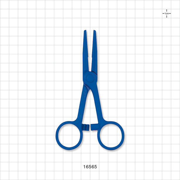 Single-Use Locking Kocher Forceps, Blue - 5.25 inch (133 mm) - 16565