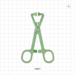 Single-Use Locking Forceps, Curved, Green - 4.75 inch (121 mm) - 16607