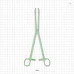 Single-Use Locking Forceps, Round Tips, Green - 9.5 inch (241 mm) - 16609