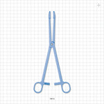 Single-Use Locking Forceps, Round Tips, Light Blue - 9.5 inch (241 mm) - 16612