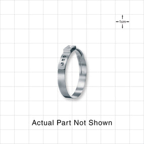 Oetiker StepLess Ear Clamp, Degreased, 100/Bag - 7 mm x 0.6 mm Band; 0.445 inch Closed - 0.543 inch Open Range (11.3 mm -13.8 mm) - 16700995