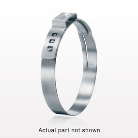 Oetiker StepLess Ear Clamp, Degreased, 100/Bag - 5 mm x 0.5 mm Band; 0.248 inch Closed - 0.295 inch Open Range (6.3 mm - 7.5 mm) - 16703192