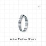 Oetiker StepLess Ear Clamp, Non-Washed, 100/Bag - 10 mm x 0.8 mm Band; 1.409 inch Closed - 1.535 inch Open Range (35.8 mm - 39 mm) - 16705486