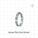 Oetiker StepLess Ear Clamp, Non-Washed, 100/Bag - 10 mm x 0.8 mm Band; 1.37 inch Closed - 1.496 inch Open Range (34.8 mm - 38 mm) - 16708127