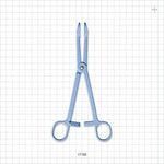 Single-Use Locking Forceps, Round Tips, Light Blue - 7.5 inch (191 mm) - 17102