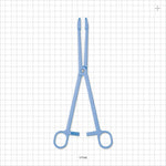 Single-Use Locking Forceps, Round Tips, Light Blue - 9.5 inch (241 mm) - 17104