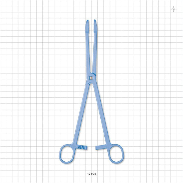 Single-Use Locking Forceps, Round Tips, Light Blue - 9.5 inch (241 mm ...