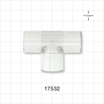 T Connector - 11/16 inch ID (0.687 inch, 17.45 mm);1/2 inch Thru Hole (0.5 inch, 12.7 mm) - 17532