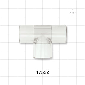 T Connector - 11/16 inch ID (0.687 inch, 17.45 mm);1/2 inch Thru Hole (0.5 inch, 12.7 mm) - 17532