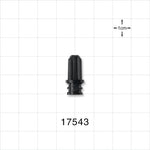 Female Luer Cap, Non-Vented w/Internal Pin, Black -  - 17543