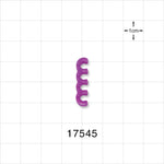 4-Channel Multi-Cavity Clip, Purple - 0.152 inch Channel (3.86 mm) - 17545