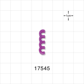 4-Channel Multi-Cavity Clip, Purple - 0.152 inch Channel (3.86 mm) - 17545
